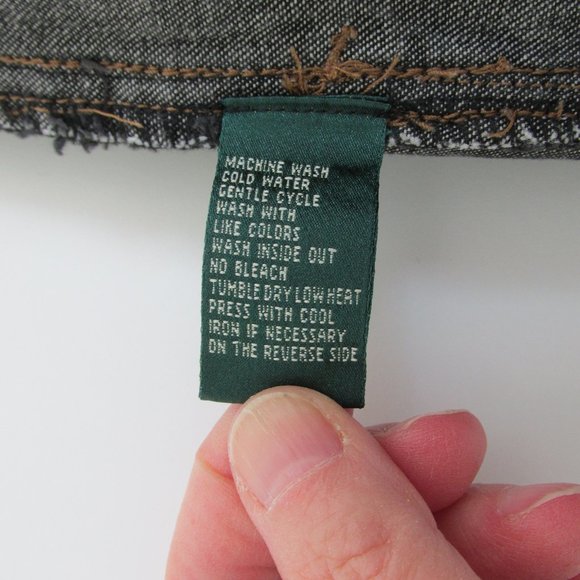 Lauren Jeans Co LRL Button-up Dark Wash Mini Skirt - Picture 9 of 10